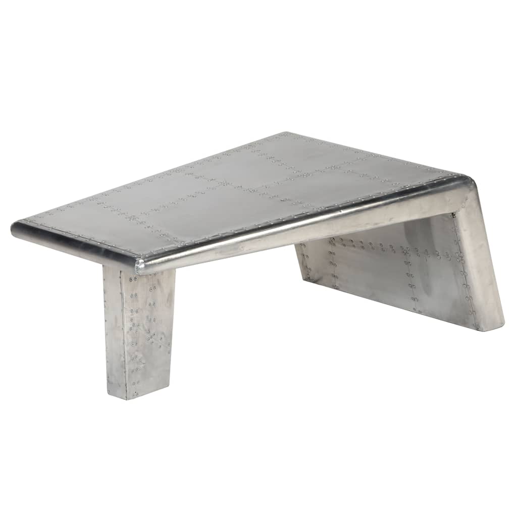 vidaXL Coffee Table | Silver | Aluminium | Industrial | Coffee Table 2