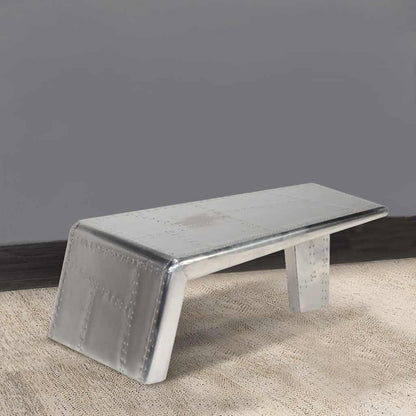 vidaXL Coffee Table | Silver | Aluminium | Industrial | Coffee Table 4