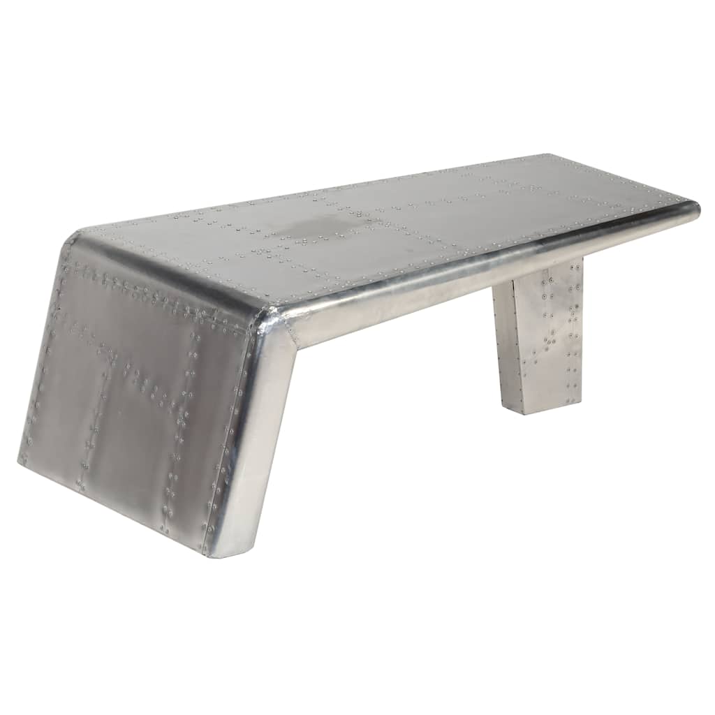 vidaXL Coffee Table | Silver | Aluminium | Industrial | Coffee Table 5