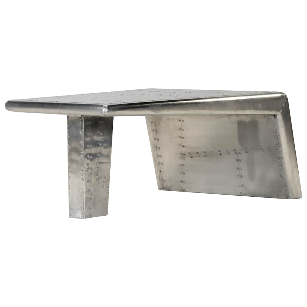 vidaXL Coffee Table | Silver | Aluminium | Industrial | Coffee Table 6