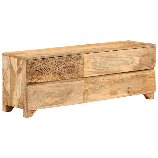 246144 vidaXL TV Cabinet Solid Mango Wood 110x30x40 cm 1