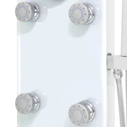 142992 vidaXL Shower Panel Unit Glass 25x44,6x130 cm White 6