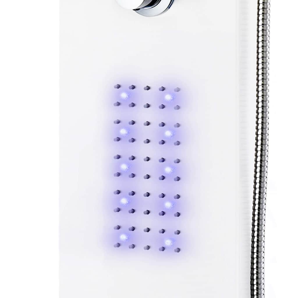 vidaXL Shower Panel Unit Aluminium 20x44x130 cm White 4
