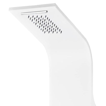 vidaXL Shower Panel Unit Aluminium 20x44x130 cm White 5