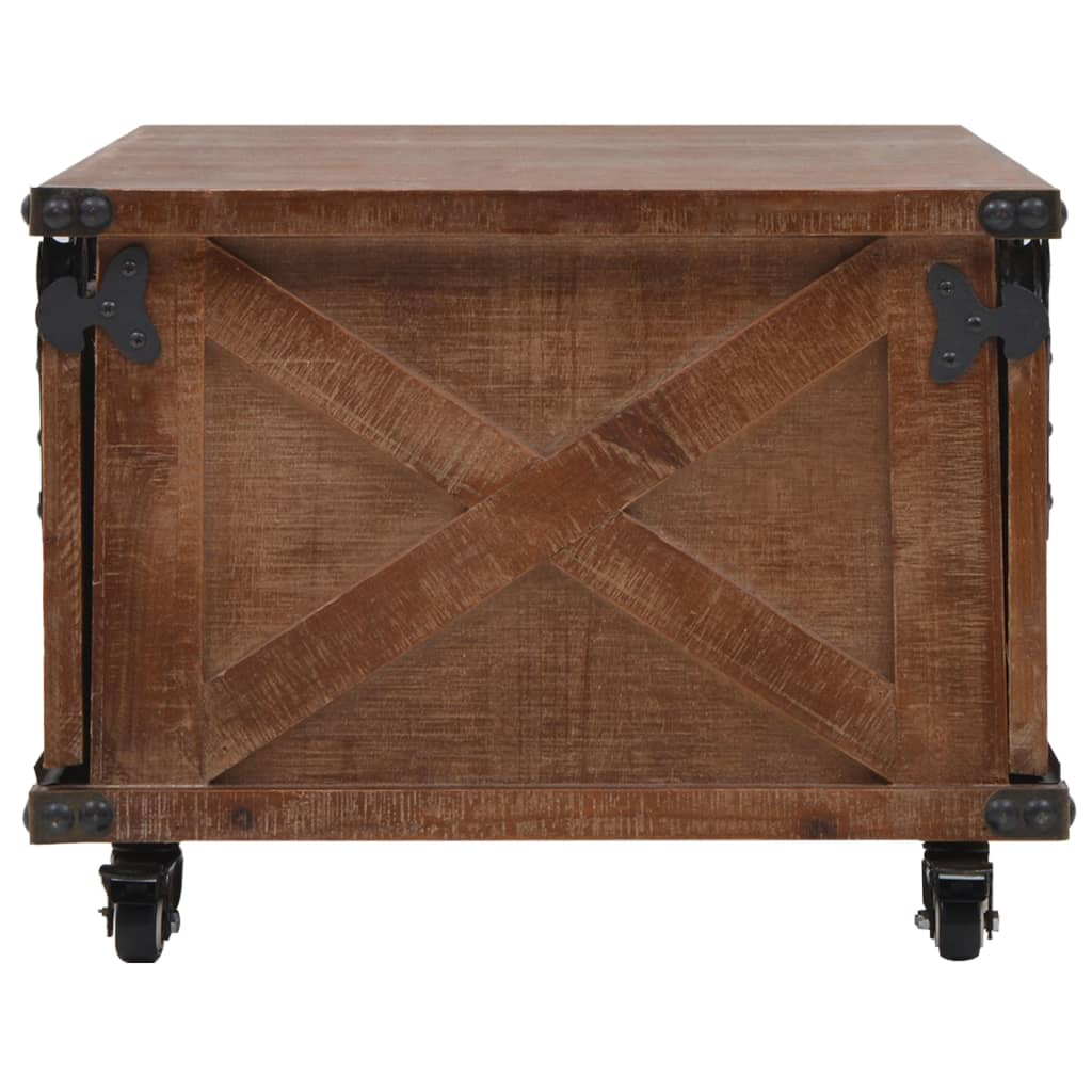 246119 vidaXL Coffee Table Solid Fir Wood 91x51x38 cm Brown 3