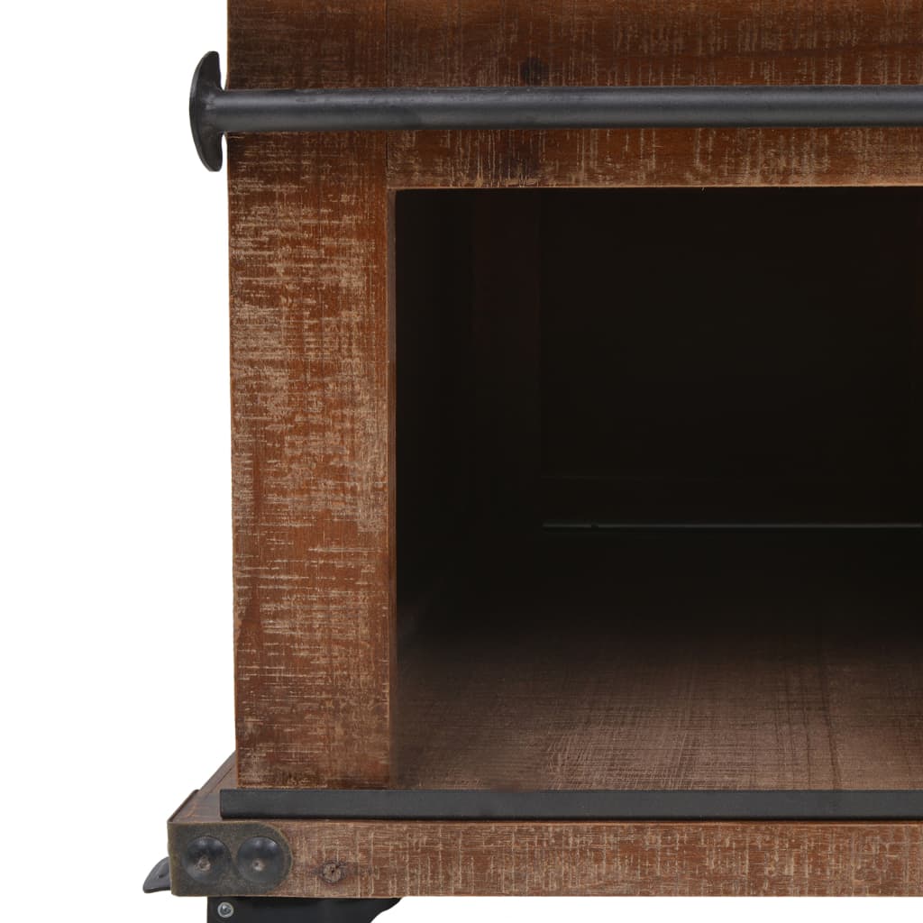 246119 vidaXL Coffee Table Solid Fir Wood 91x51x38 cm Brown 6
