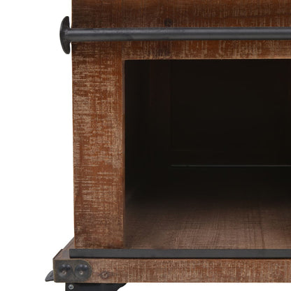 246119 vidaXL Coffee Table Solid Fir Wood 91x51x38 cm Brown 6