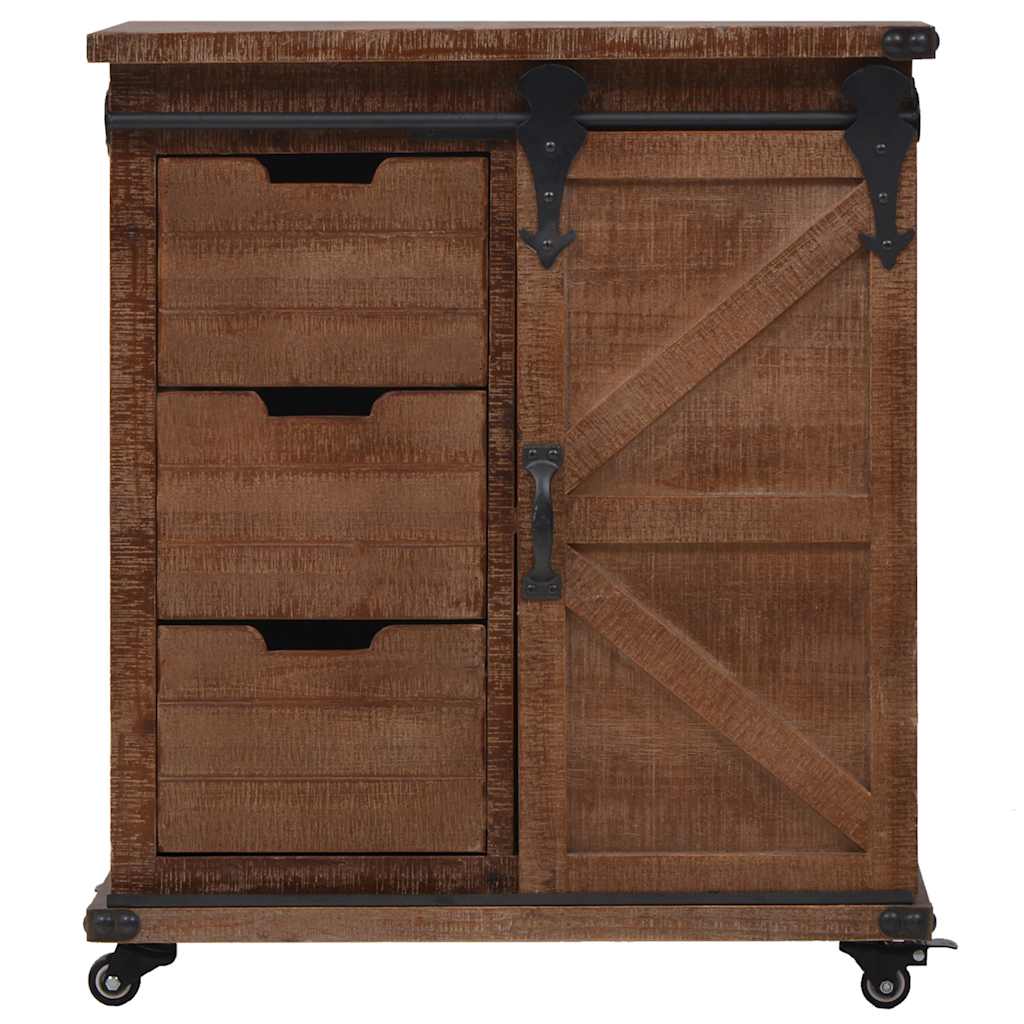 246120 vidaXL Storage Cabinet Solid Fir Wood 64x33,5x75 cm Brown 2