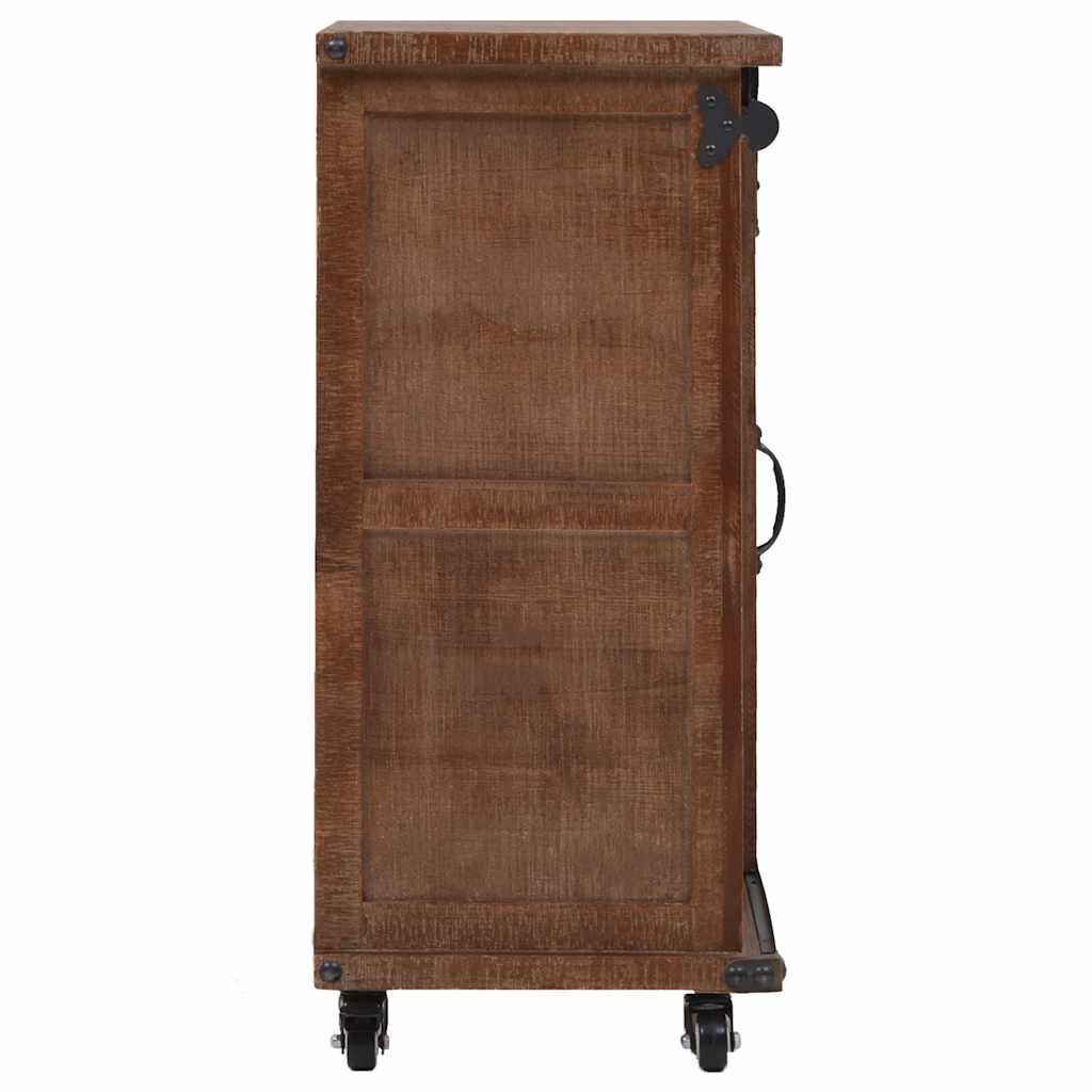 246120 vidaXL Storage Cabinet Solid Fir Wood 64x33,5x75 cm Brown 4