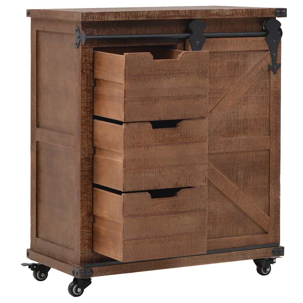 246120 vidaXL Storage Cabinet Solid Fir Wood 64x33,5x75 cm Brown 3