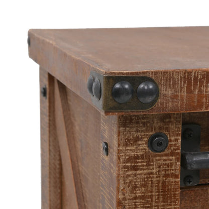 246121 vidaXL Console Table Solid Fir Wood 131x35,5x75 cm Brown 6