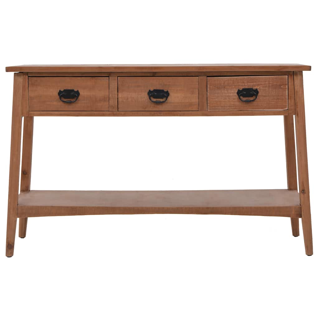 246122 vidaXL Console Table Solid Fir Wood 126x40x77,5 cm Brown 2