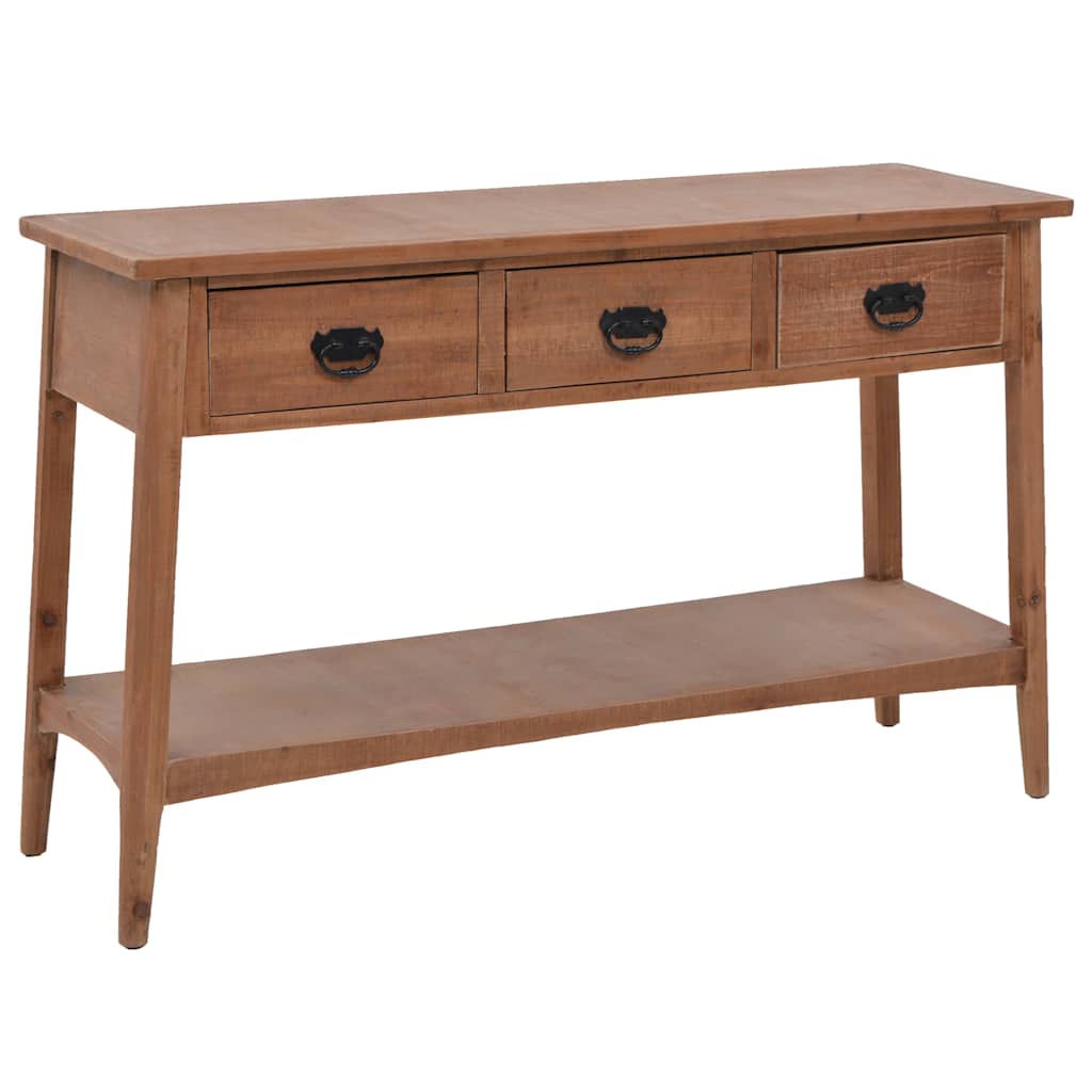 246122 vidaXL Console Table Solid Fir Wood 126x40x77,5 cm Brown 4