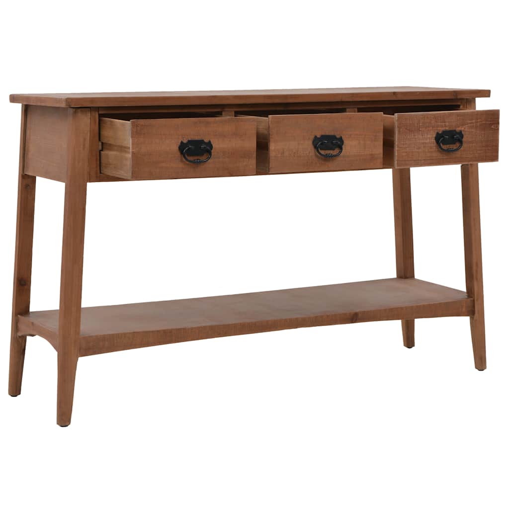 246122 vidaXL Console Table Solid Fir Wood 126x40x77,5 cm Brown 5