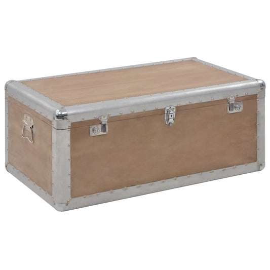 246124 vidaXL Storage Box Solid Fir Wood 91x52x40 cm Brown 1