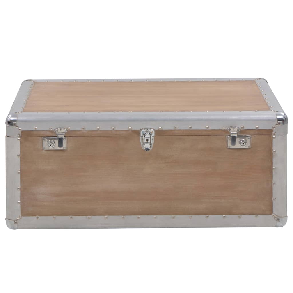 246124 vidaXL Storage Box Solid Fir Wood 91x52x40 cm Brown 2