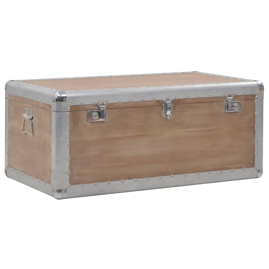 246124 vidaXL Storage Box Solid Fir Wood 91x52x40 cm Brown 5