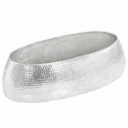 vidaXL Coffee Table | Hammered Silver | Polished Aluminium | 100 x 50 x 28 cm 4