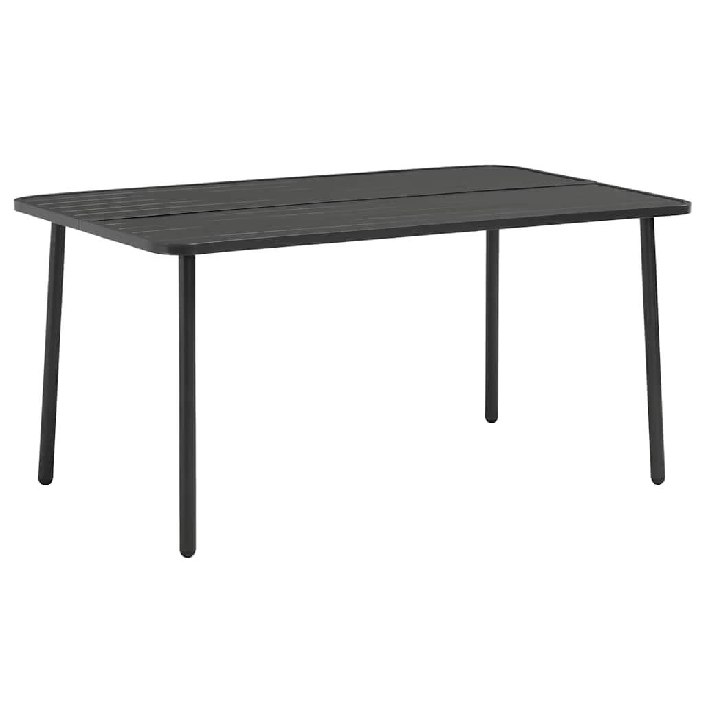 vidaXL Garden Table Dark Grey 150x90x72 cm Steel 1