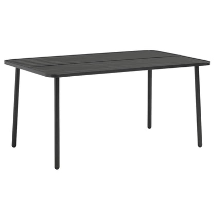 vidaXL Garden Table Dark Grey 150x90x72 cm Steel 1