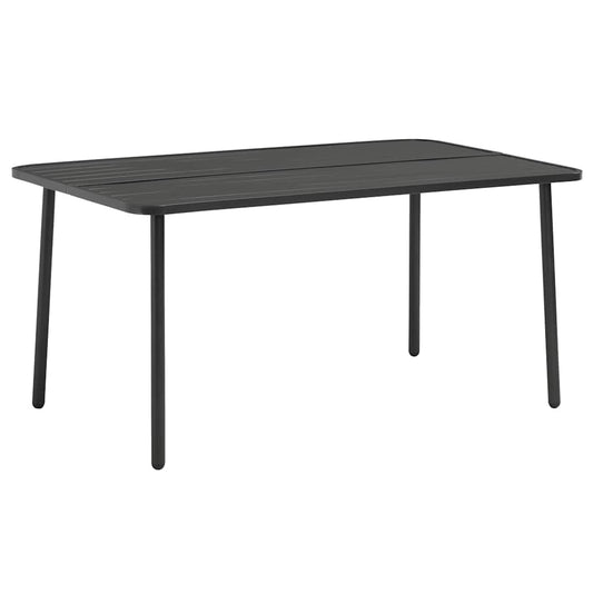 vidaXL Garden Table Dark Grey 150x90x72 cm Steel 1