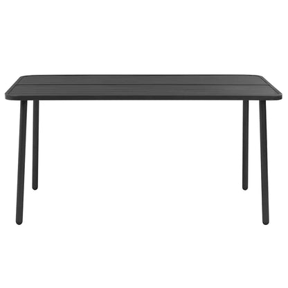 vidaXL Garden Table Dark Grey 150x90x72 cm Steel 2