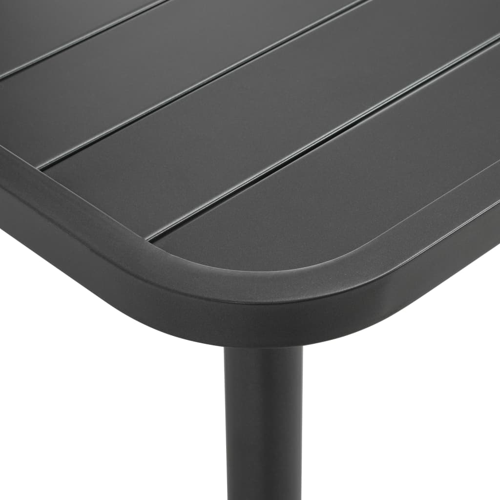 vidaXL Garden Table Dark Grey 150x90x72 cm Steel 3