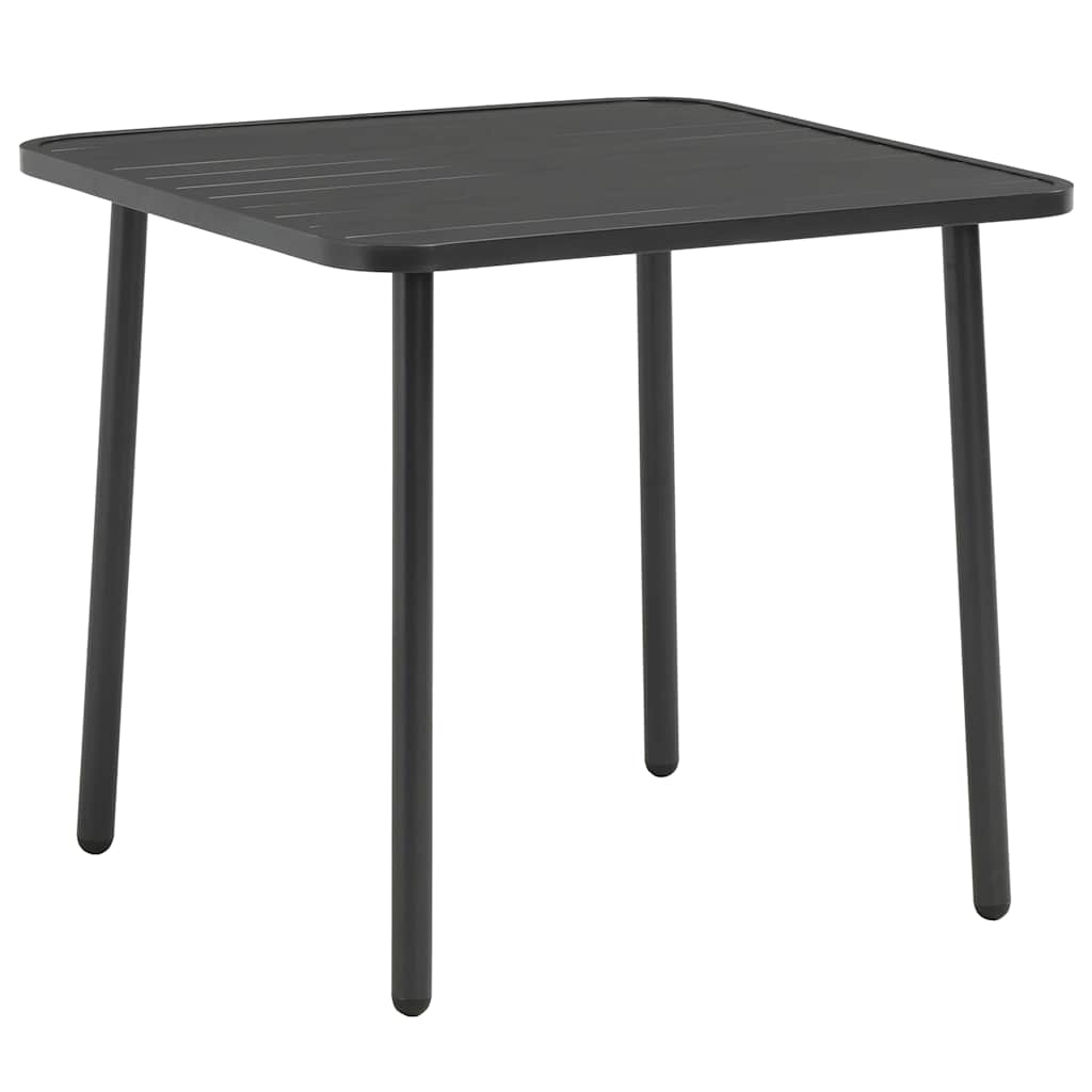 vidaXL 3 Piece Bistro Set Steel Dark Grey 2