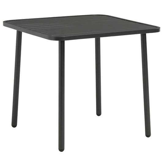 vidaXL 3 Piece Bistro Set Steel Dark Grey 2