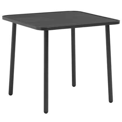 44262 vidaXL 5 Piece Outdoor Dining Set Steel Dark Grey 2