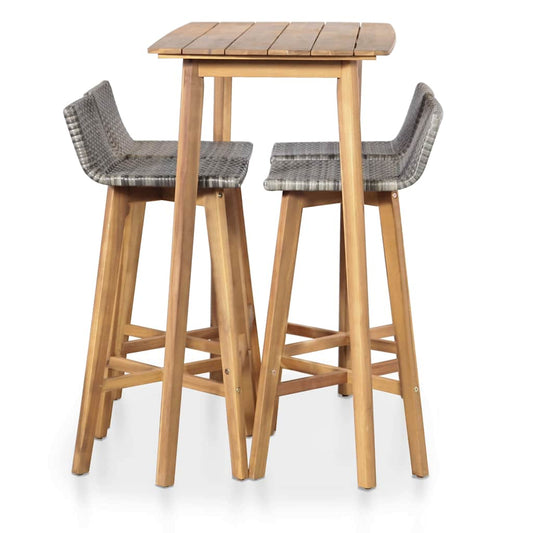 44222 vidaXL 5 Piece Outdoor Dining Set Solid Acacia Wood 2