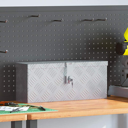 vidaXL Storage Box Aluminium Silver