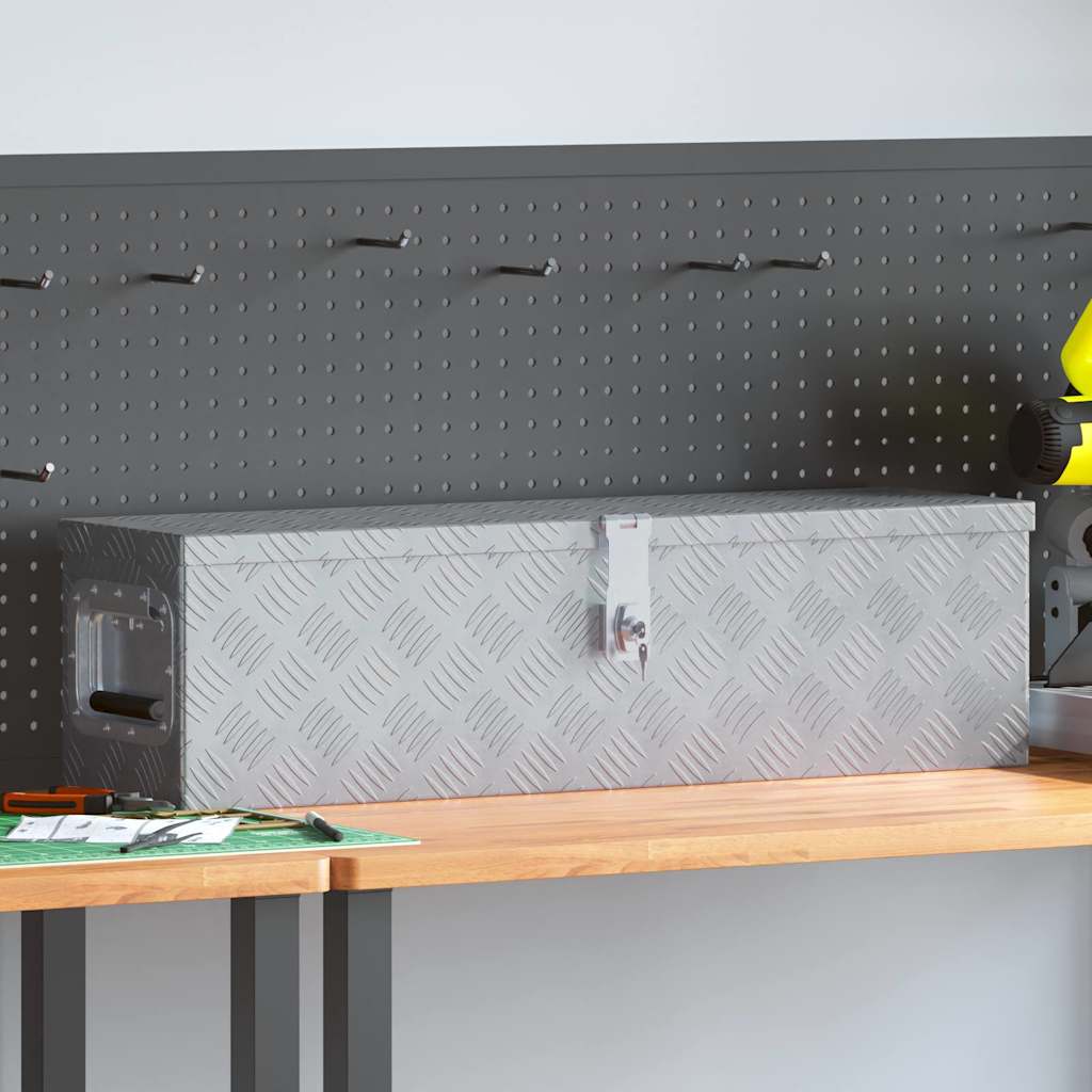 vidaXL Storage Box Aluminium Silver