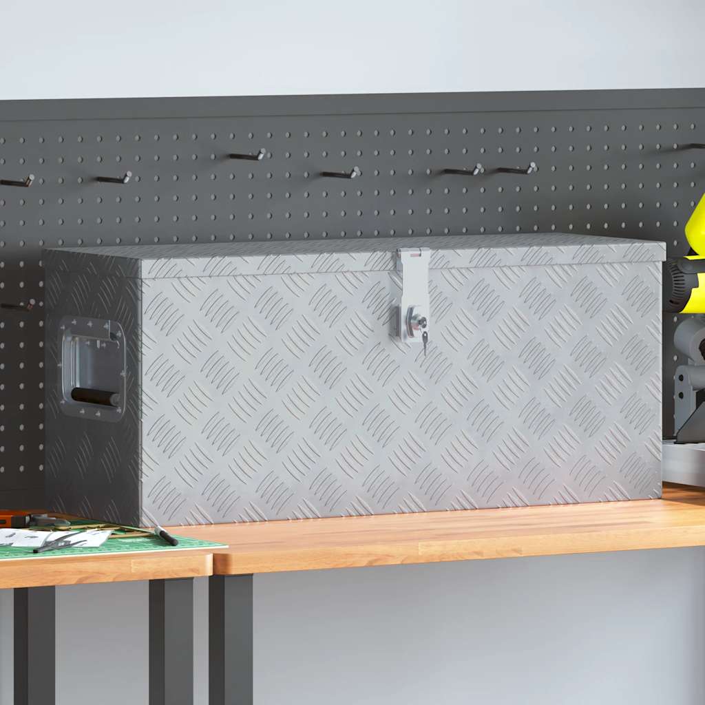 vidaXL Storage Box Aluminium Silver