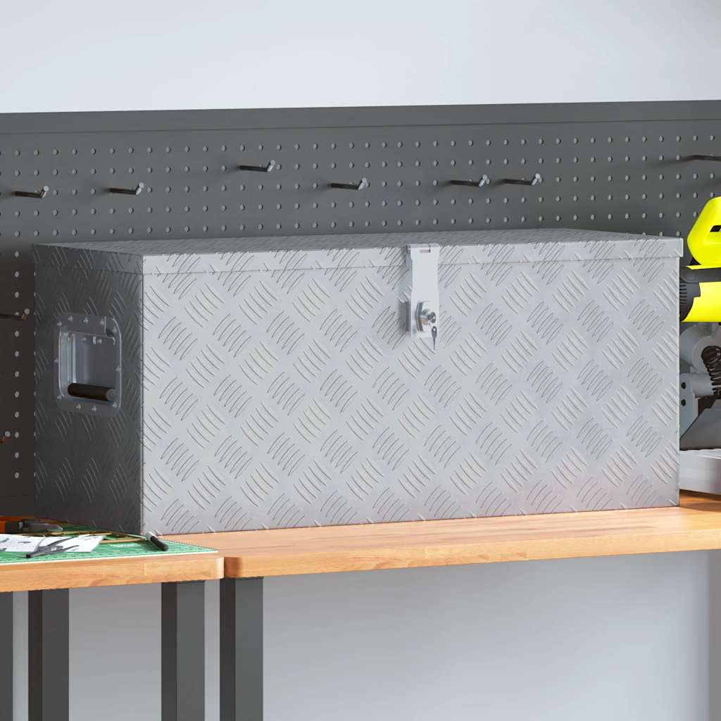 vidaXL Storage Box Aluminium Silver