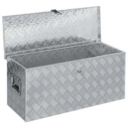 vidaXL Aluminium Box 90.5x35x40 cm Silver 3