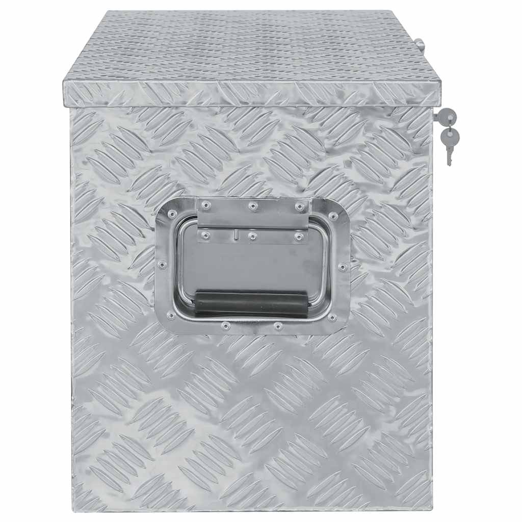 vidaXL Aluminium Box 90.5x35x40 cm Silver 4