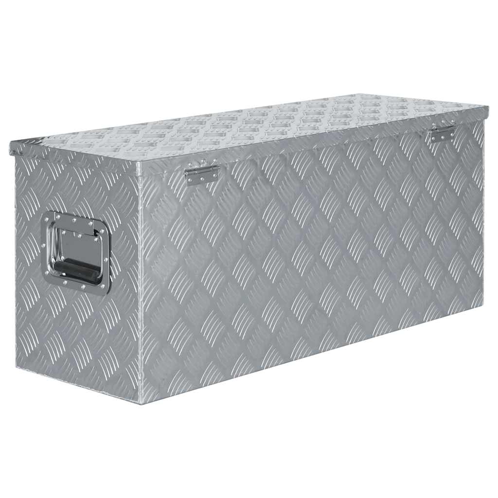 vidaXL Aluminium Box 90.5x35x40 cm Silver 5