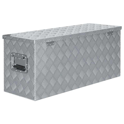 vidaXL Aluminium Box 90.5x35x40 cm Silver 5