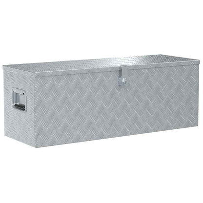 142941 vidaXL Aluminium Box 110,5x38,5x40 cm Silver 2