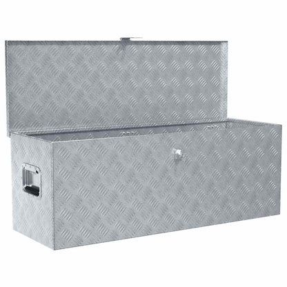 142941 vidaXL Aluminium Box 110,5x38,5x40 cm Silver 4