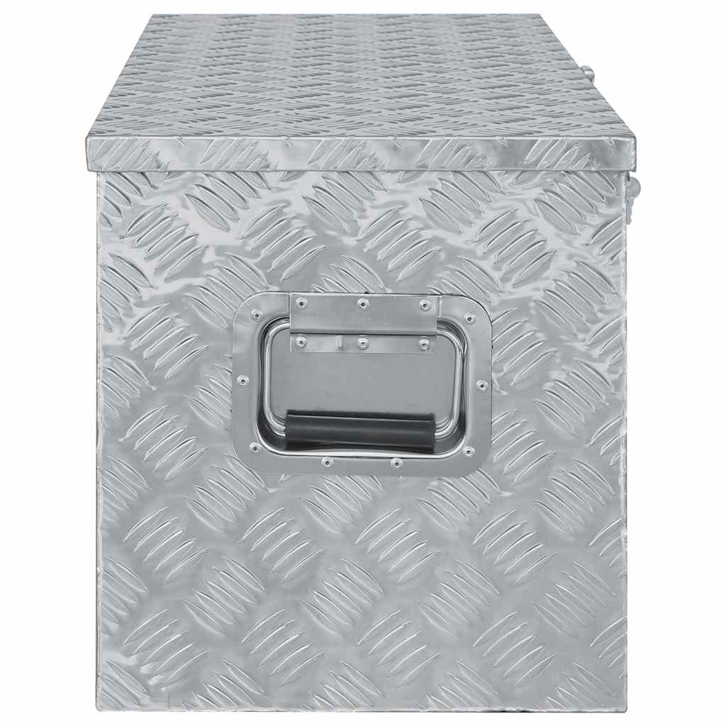 142941 vidaXL Aluminium Box 110,5x38,5x40 cm Silver 3