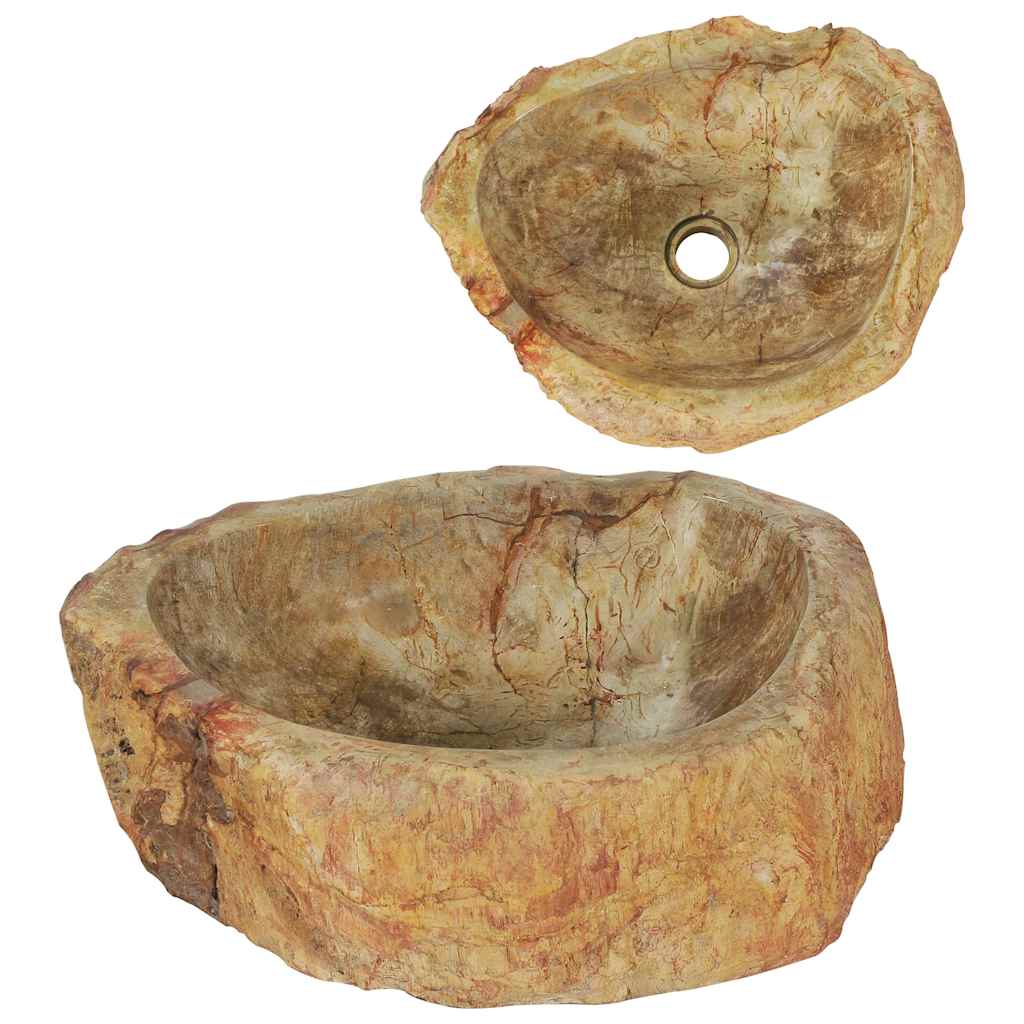 142778 vidaXL Sink 45x35x15 cm Fossil Stone Cream 2