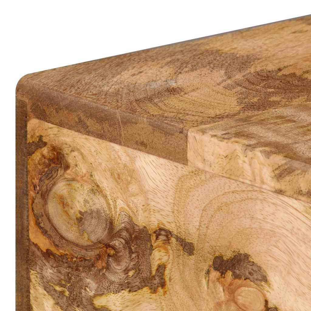 vidaXL Writing Desk | Varied tones of natural wood | Solid mango wood, steel 5