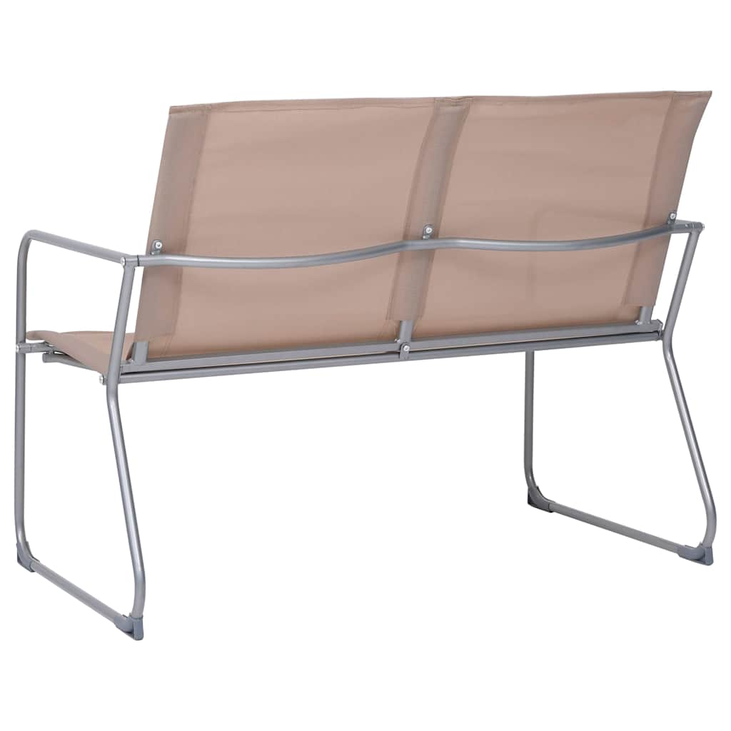 vidaXL 4 Piece Garden Lounge Set Fabric & Steel Taupe 4