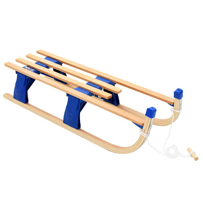 Folding Sledge Wood 110 cm Without backrest