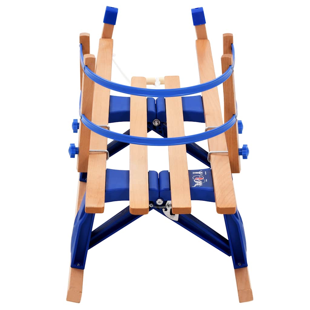 Folding Sledge Wood 110 cm With backrest
