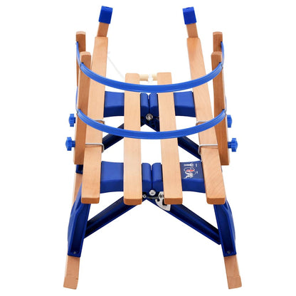 Folding Sledge Wood 110 cm With backrest