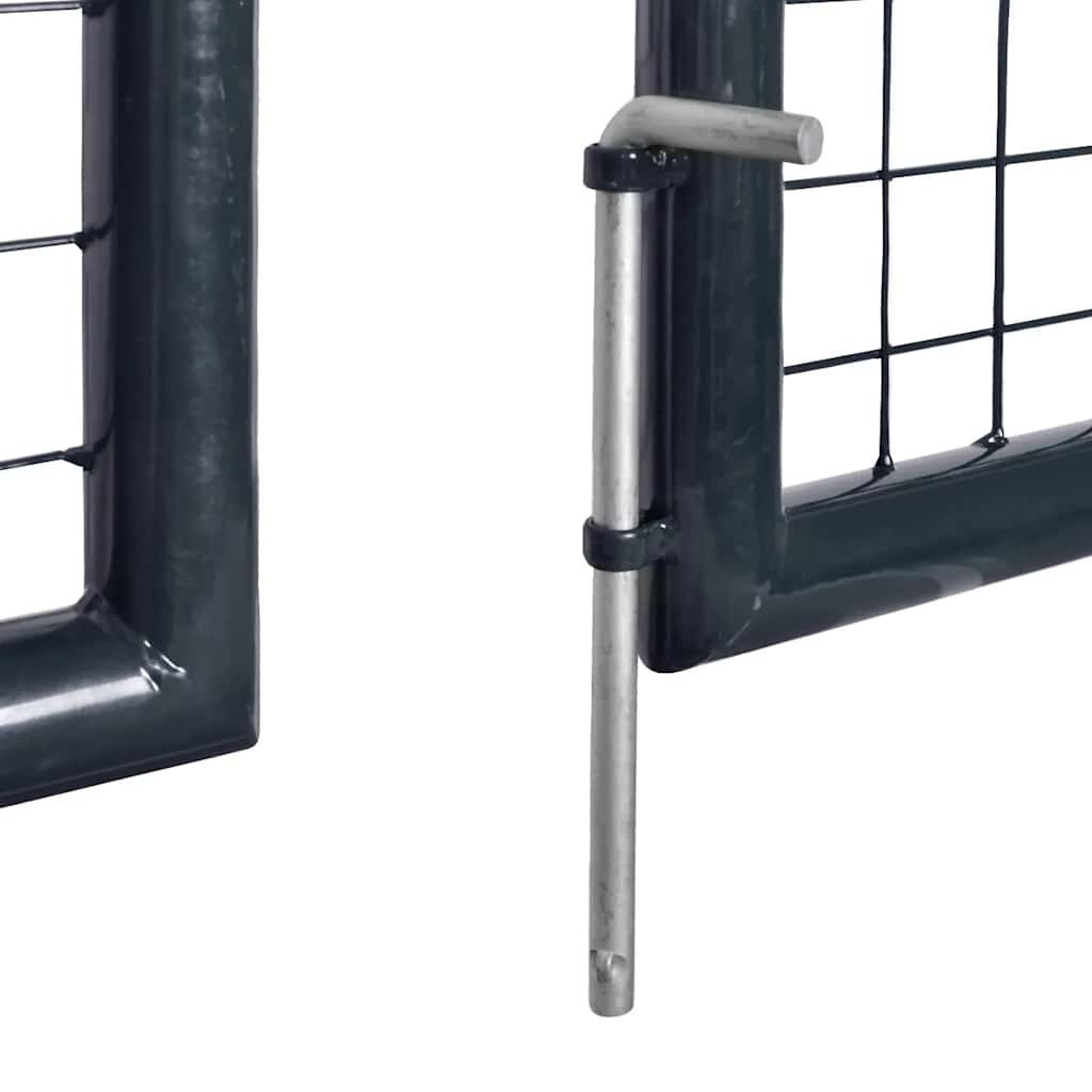 vidaXL Mesh Garden Gate Galvanised Steel 300x75 cm Grey 5