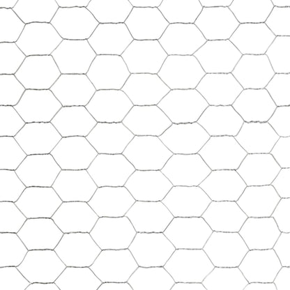 Chicken Wire Fence Steel with PVC Coating 25x1,2 m Silver 1.2 m